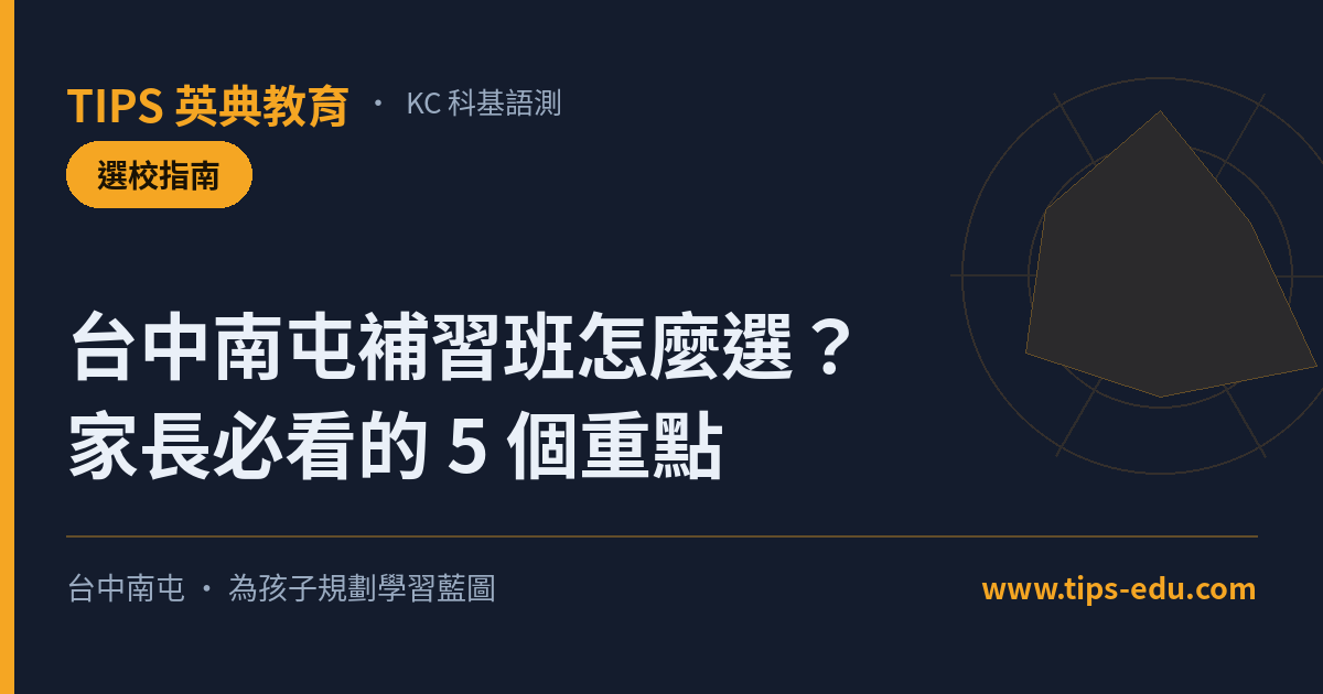 台中南屯補習班怎麼選？家長必看的 5 個重點